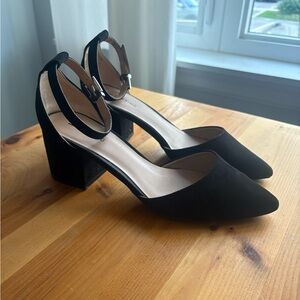 Call It Spring Black Ankle Strap Heels